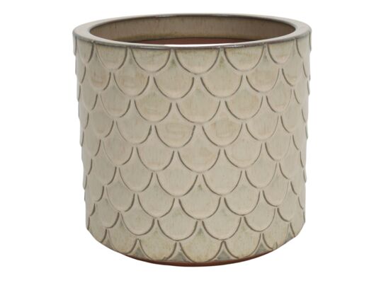 Donica 4397 szkliwo CYLINDER mrozoodporna 28 x 25 cm krem 003