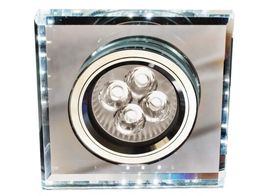 Oprawa stropowa SS-22 GU10 50 W+SMD 2,1 W biały/chrom