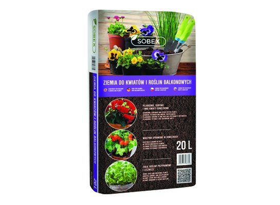Ziemia do kwiatów i roślin balkonowych 20 l SOBEX