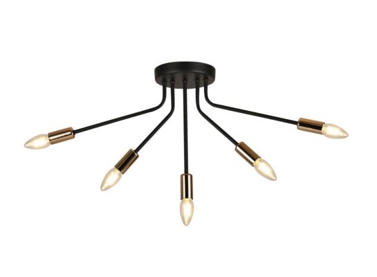 Lampa sufitowa TIARA 5 x 40 W E14 czarny