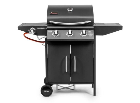 Grill gazowy wózek ALABAMA 3 - 9,6 + 3,2 KW gniazdo na butlę 11 kg
