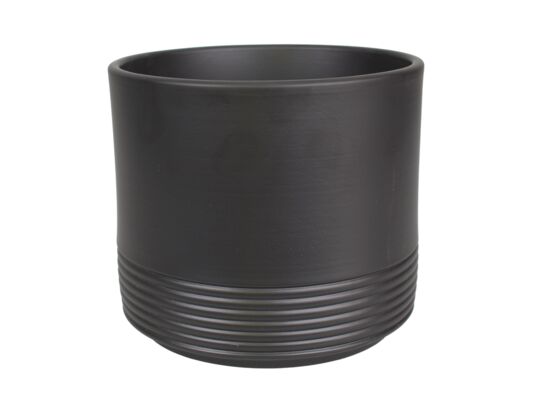 Osłonka ceramiczna CYLINDER RILLE 992 22 cm antracyt mat