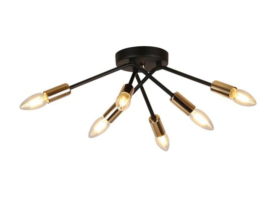 Lampa sufitowa TIARA 6 x 40 W E14 czarny