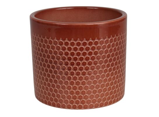Osłonka ceramiczna 417 17 cm kasztanowy lazur