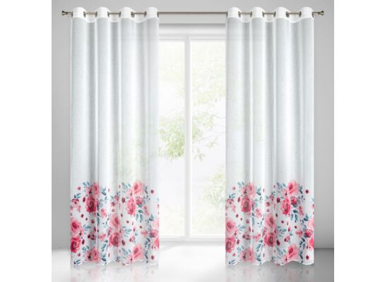 Zasłona na przelotkach CARLA 140 x 250 cm biały