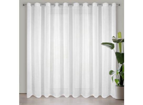 Firana na przelotkach LUCY 350 x 250 cm biały