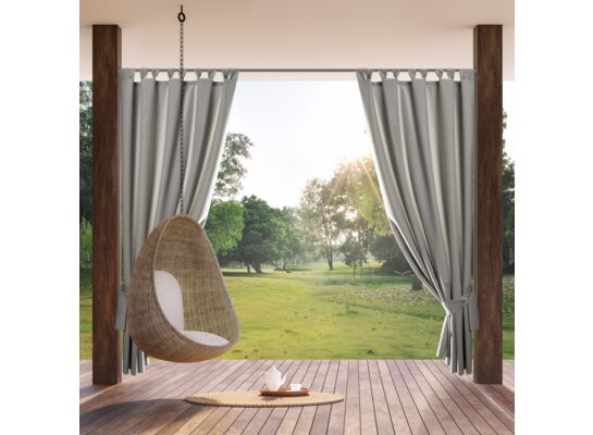 Zasłona z patkami GARDEN 155 x 200 cm szary