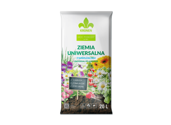 Ziemia uniwersalna z nawilżaczem 20 l KRONEN