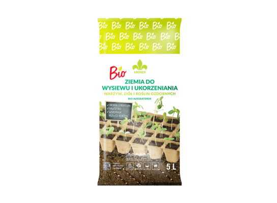 Ziemia BIO do wysiewu i ukorzeniania 5 l KRONEN