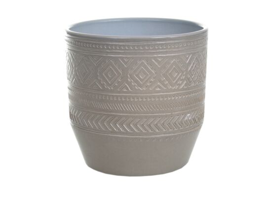 Osłonka ceramiczna 82 11 cm TRIBAL ciemny zielony lazur