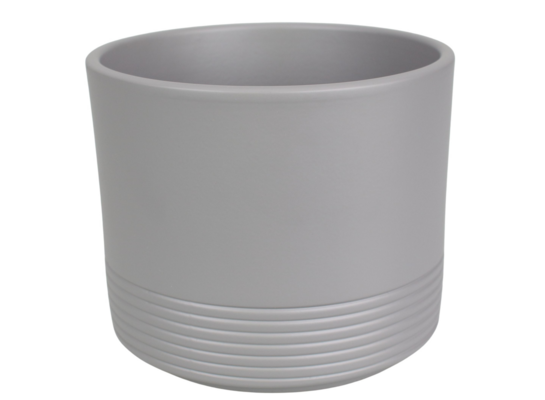 Osłonka ceramiczna CYLINDER RILLE 992 14 cm basaltowy szary mat