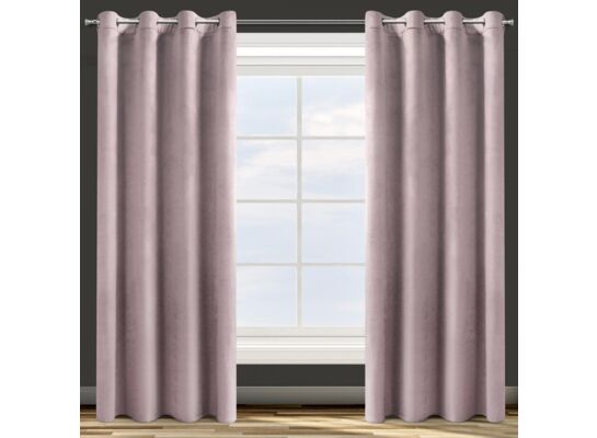 Zasłona na przelotkach ROSA 140 x 250 cm pudrowy