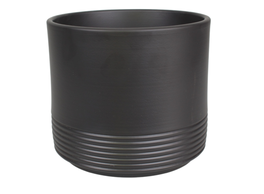Osłonka ceramiczna CYLINDER RILLE 992 14 cm antracyt mat