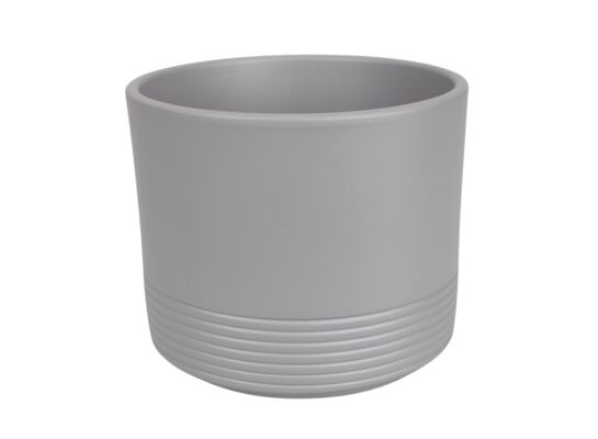 Osłonka ceramiczna CYLINDER RILLE 992 22 cm basaltowy szary mat