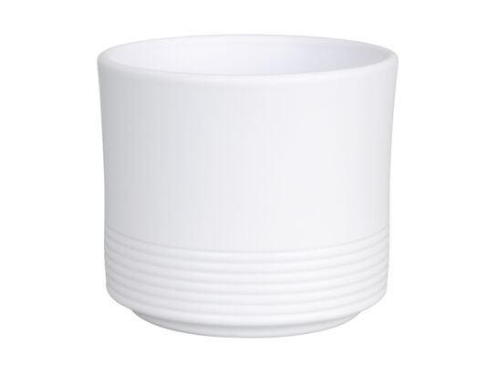 Osłonka ceramiczna CYLINDER RILLE 992 12 cm biała mat