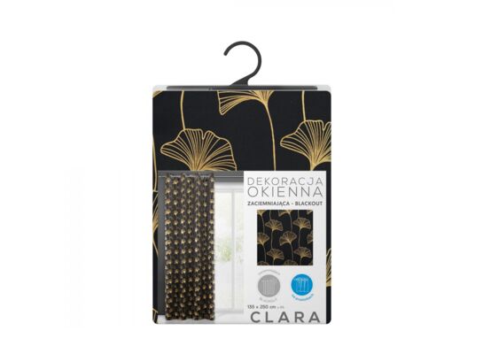 Zasłona na przelotkach CLARA 135 x 250 cm czarny