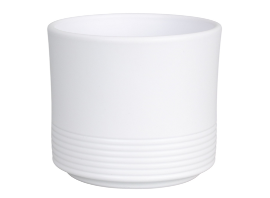 Osłonka ceramiczna CYLINDER RILLE 992 14 cm biała mat