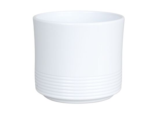 Osłonka ceramiczna CYLINDER RILLE 992 28 cm biała