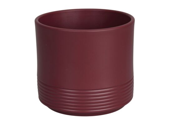 Osłonka cylinder Rille 14 cm matowy palisander bordowy