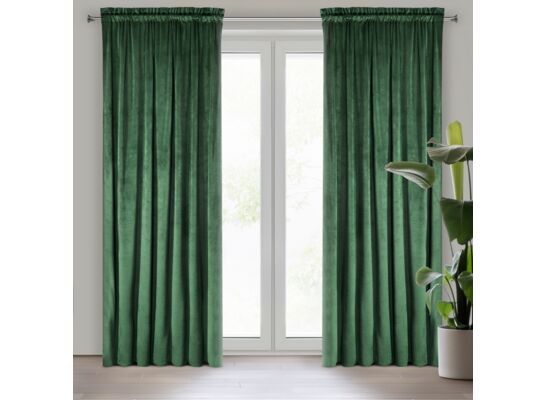 Zasłona na taśmie marszczącej ROSA 140 x 270 cm zielony