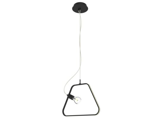 Lampa wisząca IKARIA 42 1 x 60 W E27 LED + 12 W LED czarny