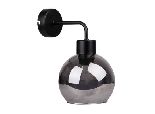 Kinkiet LADY czarny 1 x 40 W E27 klosz dymiony