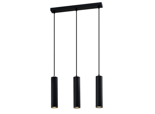 Lampa wisząca TUBO czarny 3 x 50 W GU10 klosz 25 cm czarny