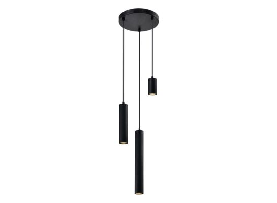 Lampa wisząca TUBO czarny 3 x 50 W GU10 klosz czarny
