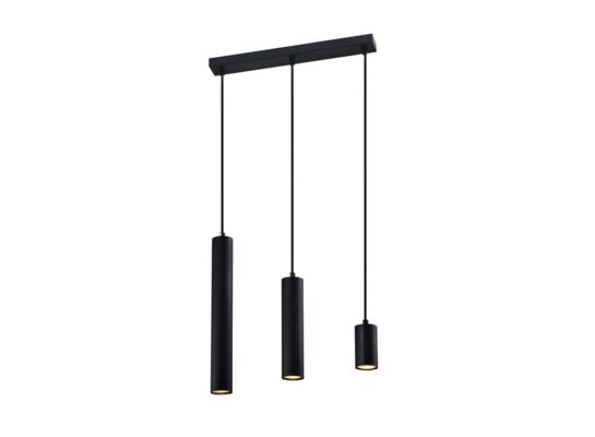 Lampa wisząca TUBO czarny 3 x 50 W GU10 klosz mix czarny
