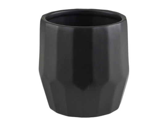 Osłonka ceramiczna PIEDRA czarna 9 cm DHG