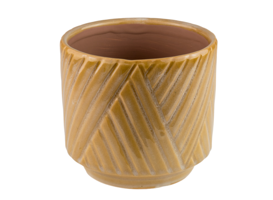 Osłonka ceramiczna LEVI brązowa 18 cm DHG