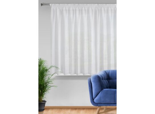 Firana gotowa na taśmie marszczącej REBECCA 160 x 350 cm biały