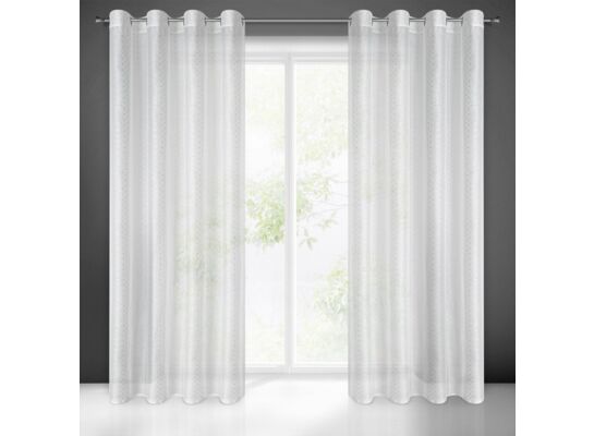 Firana gotowa na przelotkach SIBEL 250 x 140 cm biały