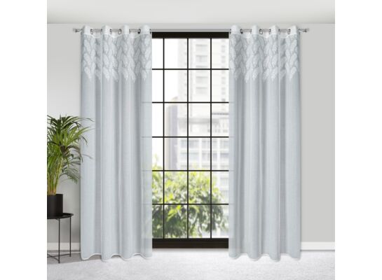 Firana gotowa na przelotkach ANET 250 x 140 cm biały