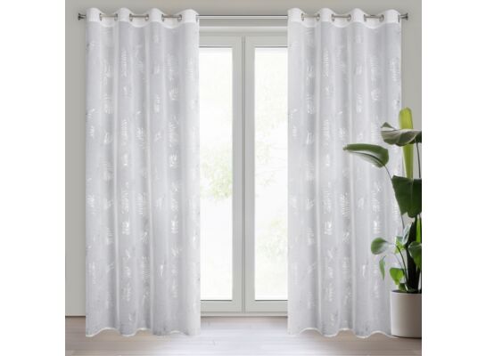 Firana gotowa na przelotkach CAPRI 250 x 140 cm srebrny