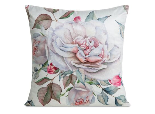 Poszewka dekoracyjna D91 ROSA 40 x 40 cm biało-niebieska