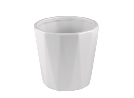 Osłonka ceramiczna FLORES biała 10,5 cm DHG