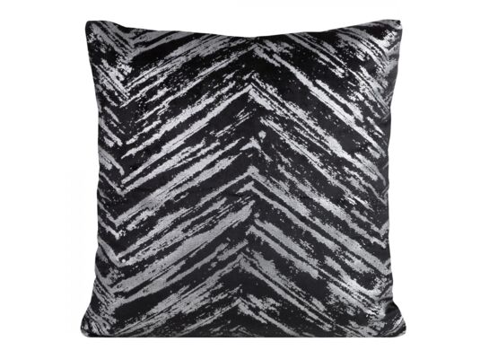 Poszewka dekoracyjna SARA 40 x 40 cm czarno-srebrna