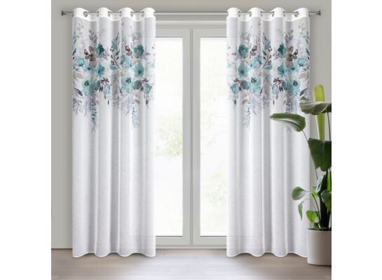 Zasłona gotowa na przelotkach GRETA 250 x 140 cm biały