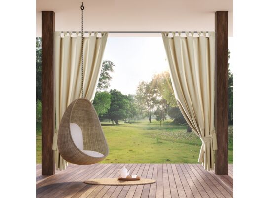 Zasłona gotowa na szelkach GARDEN 200 x 155 cm beżowy