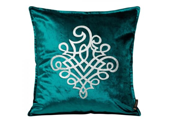 Poszewka dekoracyjna ROYAL3 45 x 45 cm ciemnoturkusowa