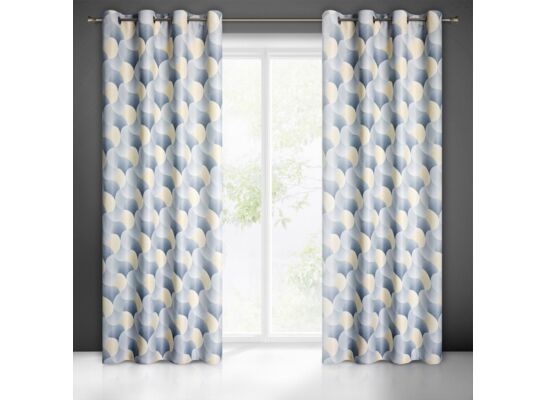 Zasłona gotowa na przelotkach ASETA 250 x 140 cm szaro-niebieski