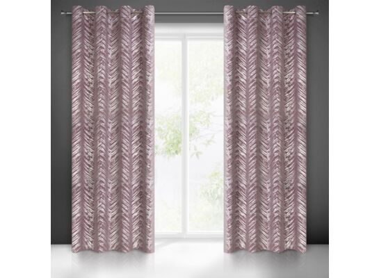 Zasłona gotowa na przelotkach SARA 250 x 140 cm pudrowy