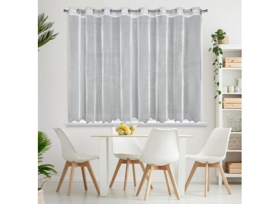 Firana gotowa na przelotkach LIZ 300 x 145 cm biały