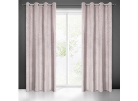 Zasłona gotowa na przelotkach LILI 250 x 140 cm pudrowy