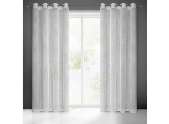Zasłona gotowa na przelotkach HANIA 250 x 140 cm biały
