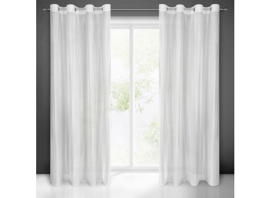 Zasłona gotowa na przelotkach KAMILA 250 x 140 cm biały