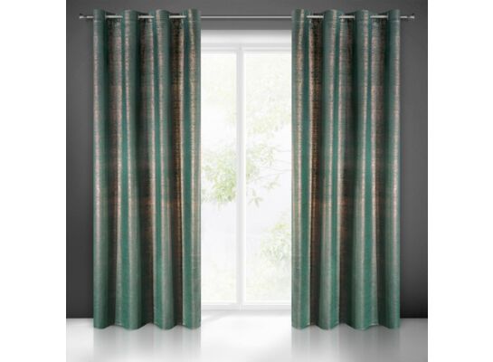 Zasłona gotowa na przelotkach AMBI 250 x 140 cm ciemnoturkusowy