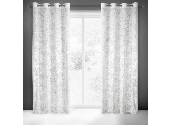 Zasłona gotowa na przelotkach NATALY 250 x 140 cm biały
