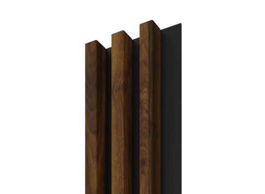 Lamele ścienne Stegu Linea Slim 265 x 15 cm orzechowo-czarny